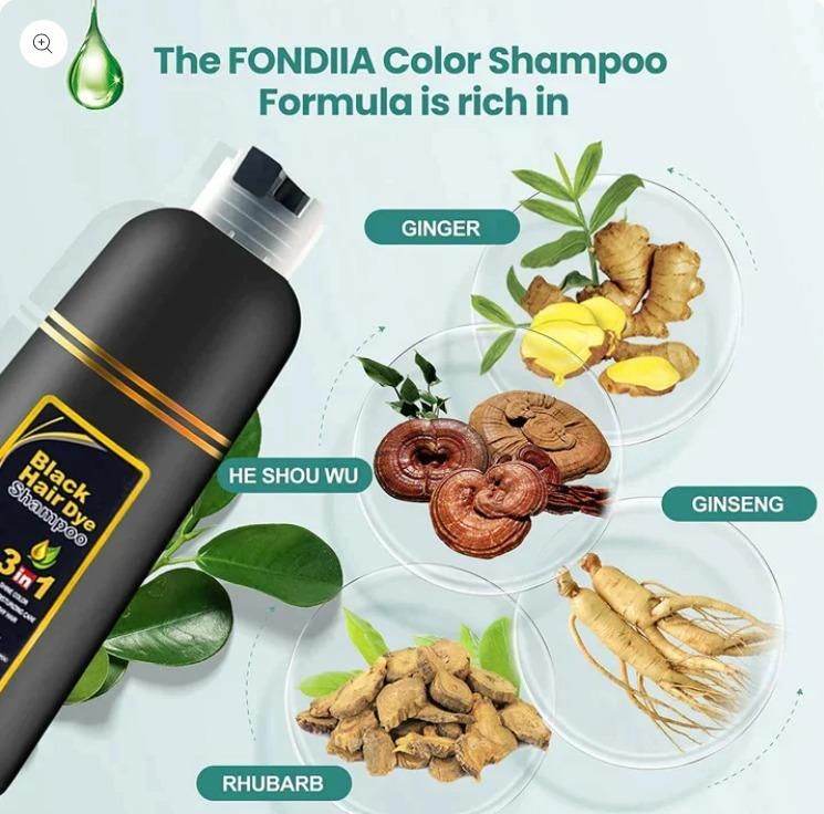 Unisex Instant Black Herbal Hair Dye Shampoo for Grey Hair Coverage Shampoo 3 in 1(100ml) Pack Of 2 - NEXTLEVEL 