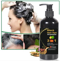 Unisex Instant Black Herbal Hair Dye Shampoo for Grey Hair Coverage Shampoo 3 in 1(100ml) Pack Of 2 - NEXTLEVEL 