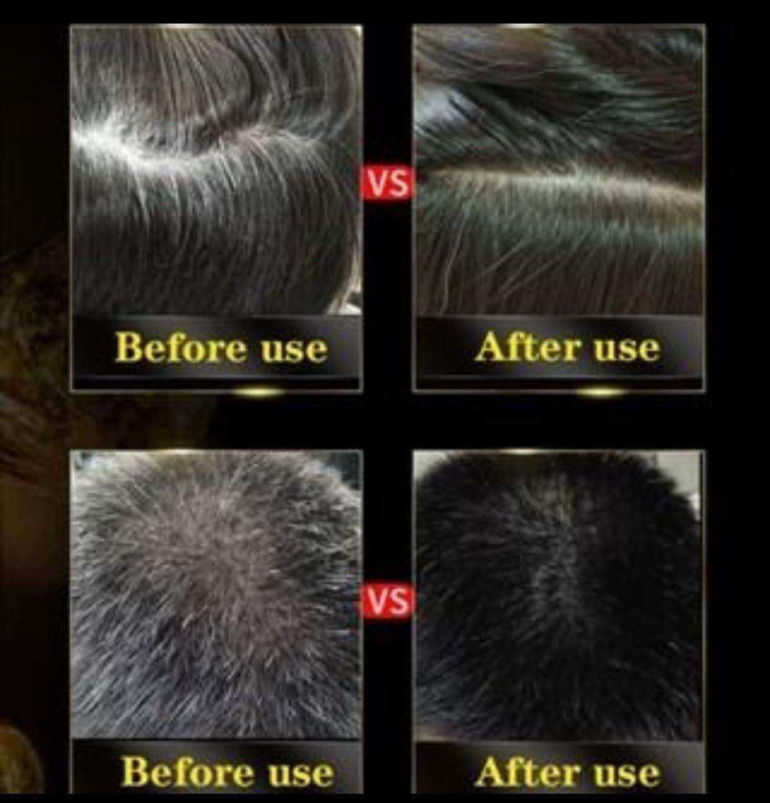 Unisex Instant Black Herbal Hair Dye Shampoo for Grey Hair Coverage Shampoo 3 in 1(100ml) Pack Of 2 - NEXTLEVEL 