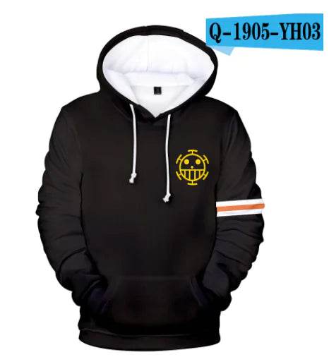 One Piece Anime Digital Print Hoodie - NEXTLEVEL 